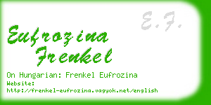 eufrozina frenkel business card